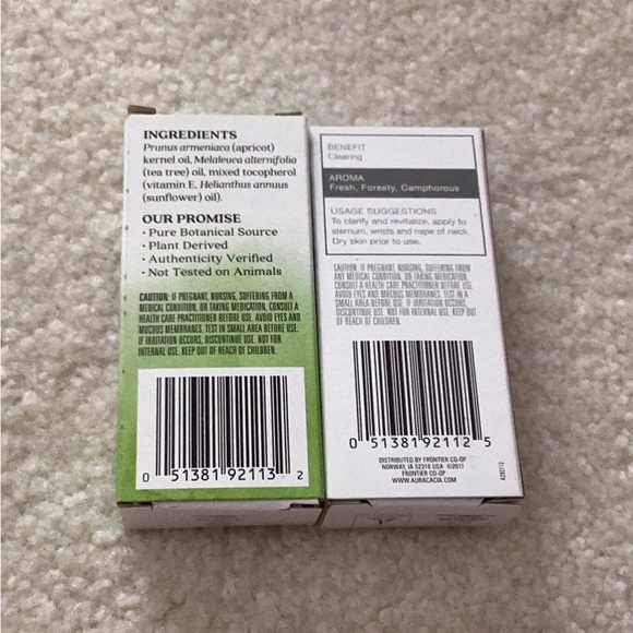 AURA CASIA 2 bottles essential oil roll-on,  tea tree & eucalyptus, NEW - Picture 4 of 5